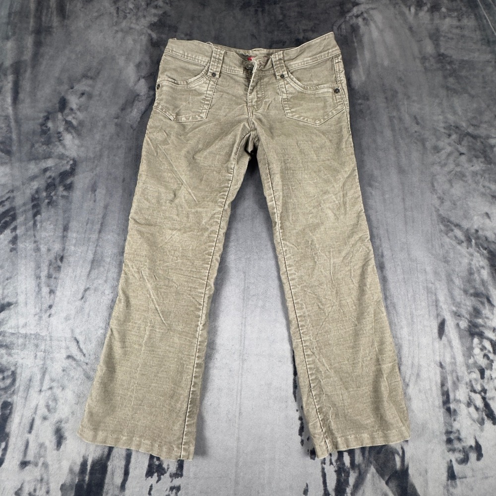 Unionbay Corduroy Pants Womens 5 Tan Low Rise Stretch Flared Leg 4247